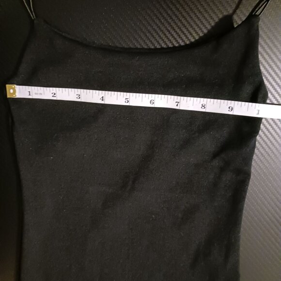 2 Zara Bodycon Dresses Size S Black Spaghetti Strap/White Off-the-Shoulder - Picture 8 of 16